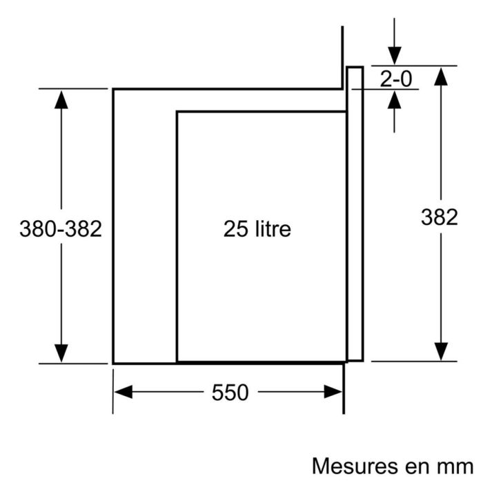 Bosch Serie | 4 BFL553MS0 Horno microondas monofunción empotrable 25 litros 900 Watt acero inoxidable 9 Bosch Serie | 4 BFL553MS0 Horno microondas monofunción empotrable 25 litros 900 Watt acero inoxidable 9