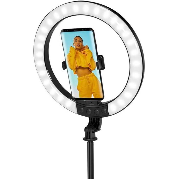 Logilink Smartphone-Ringlicht m.Selfie-Stick-Stativ.DM 20cm 2