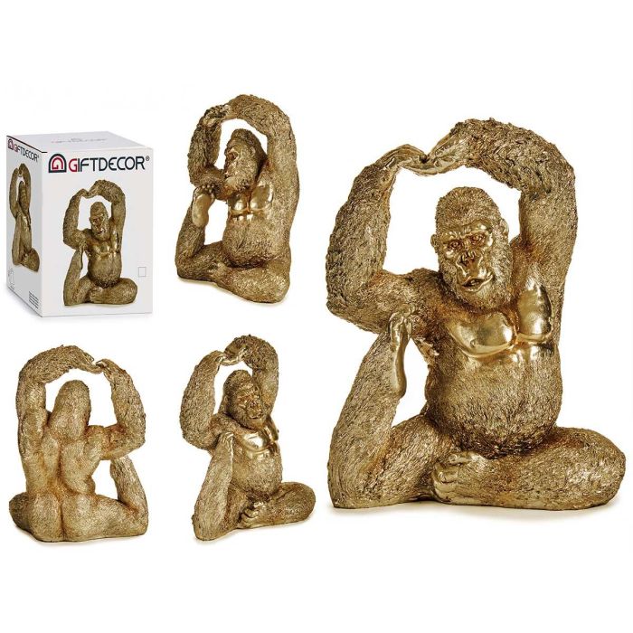 Gorila Yoga Pie Hacia Arriba Dorado Giftdecor 14X30CM (3 Unidades) Gorila Yoga Pie Hacia Arriba Dorado Giftdecor 14X30CM (3 Unidades)