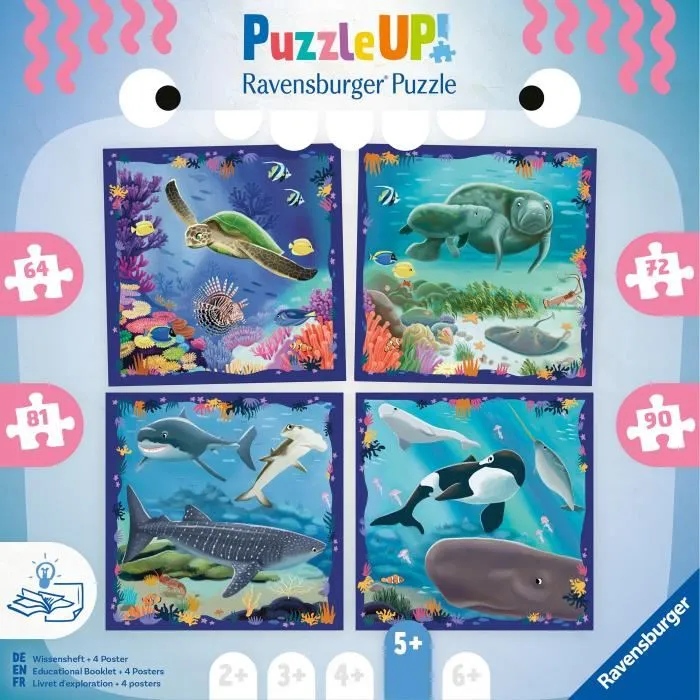 Ravensburger Rompecabezas ¡ARRIBA! Animales Marinos 12004004 para Niños a partir de 5 años 100 Piezas 1 Ravensburger Rompecabezas ¡ARRIBA! Animales Marinos 12004004 para Niños a partir de 5 años 100 Piezas 1