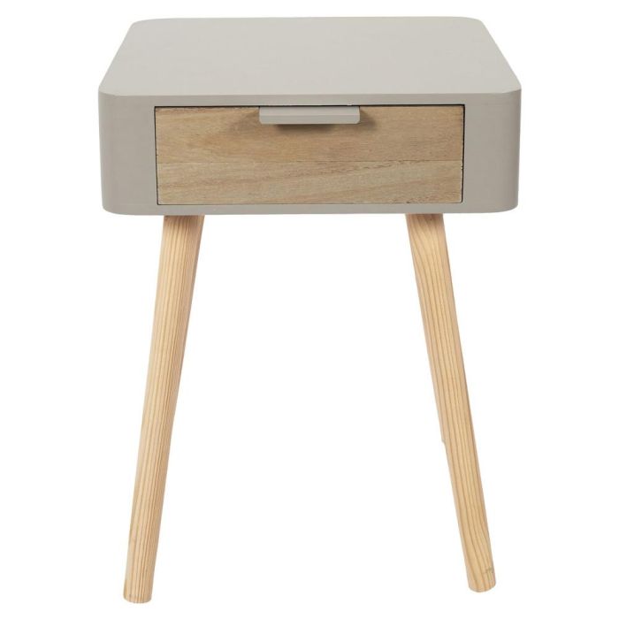 Home Deco Factory Mesita De Noche Con Cajón Essentiel Marrón Topo 35x40 cm h.48 cm 2 Home Deco Factory Mesita De Noche Con Cajón Essentiel Marrón Topo 35x40 cm h.48 cm 2