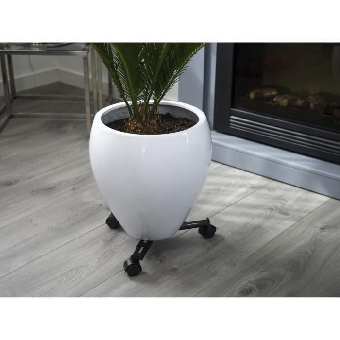 NATURE Estantería enrollable para plantas extensibles - Metal negro - H6 x 27/37 x 27/37 cm 2 NATURE Estantería enrollable para plantas extensibles - Metal negro - H6 x 27/37 x 27/37 cm 2