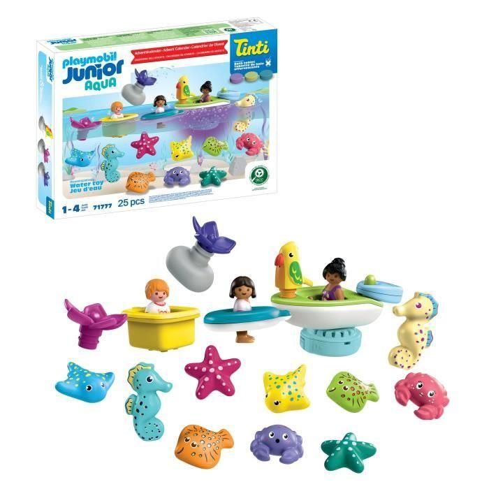 PLAYMOBIL 71777 Calendario de Adviento para Baño Junior, sorpresa para niños +12 meses 2
