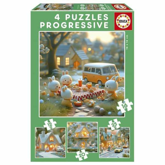 Puzzle 12-16-20-25 piezas ciudad de conejitos 3 Puzzle 12-16-20-25 piezas ciudad de conejitos 3