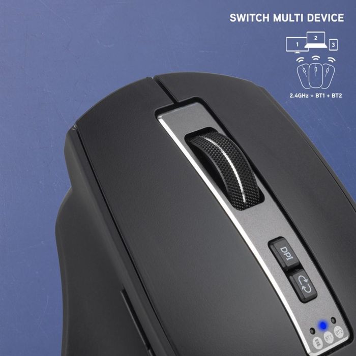 NGS Ratón Multidispositivo Inalámbrico Recargable Bluetooth 4.0 y 2.4Ghz, Sensor Láser 800/1600/3200 DPI, BLUR-RB 4 NGS Ratón Multidispositivo Inalámbrico Recargable Bluetooth 4.0 y 2.4Ghz, Sensor Láser 800/1600/3200 DPI, BLUR-RB 4