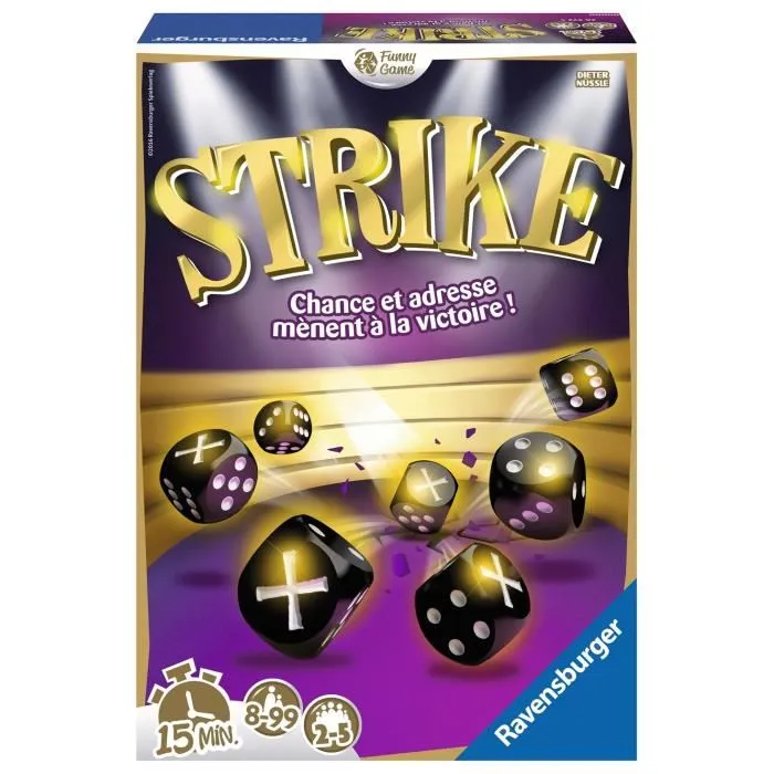 Ravensburger Strike Juego de Mesa (Tamaño de Viaje) Tira Dados, Junta Caras Idénticas, Para Niños a Partir de 7 Años 4