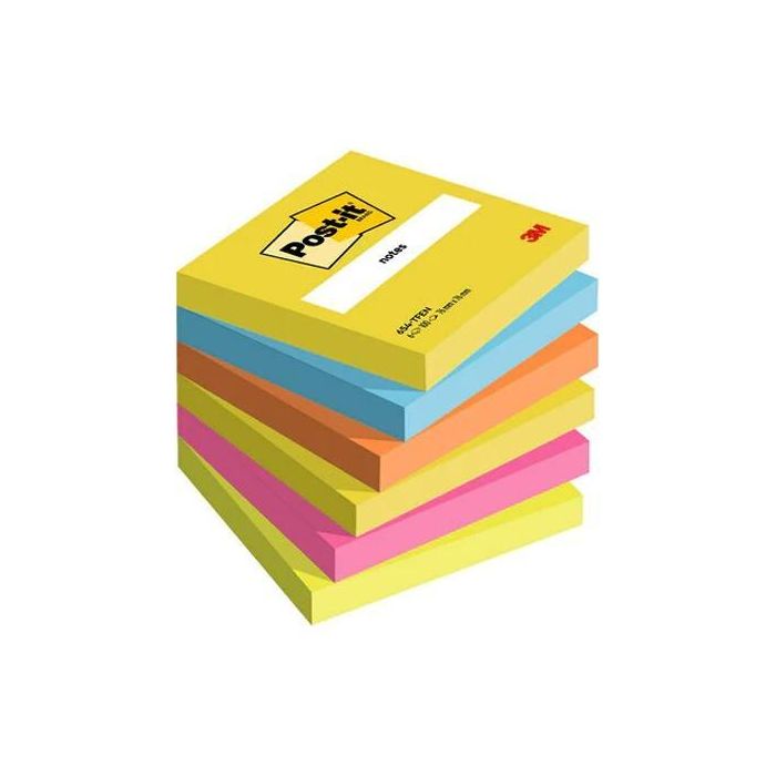 Post-It Blocs Notas Energetic Neón 76x76mm, 6 Blocs Post-It Blocs Notas Energetic Neón 76x76mm, 6 Blocs