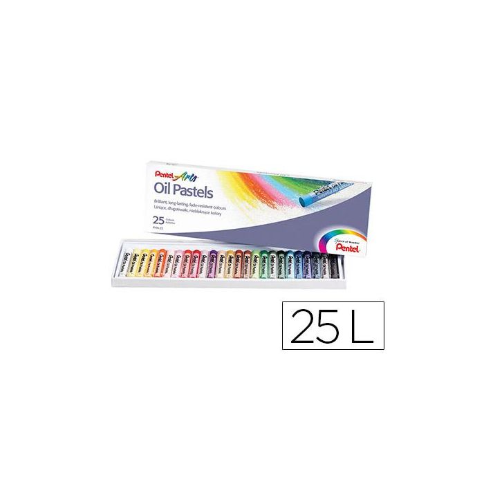 Lapices Pentel Oil Pastel Caja De 25 Colores Surtidos