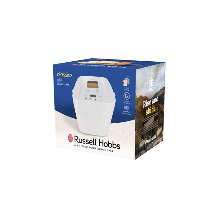Russell Hobbs 27260-56 Panificadora Classics para Pan de 700gr y 1kg con 12 Programas, Temporizador y Control de Corteza Ajustable 1