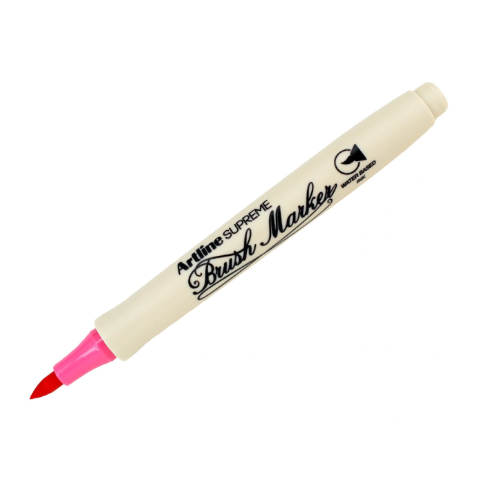 Artline Rotulador Supreme Brush EPFS Punta Pincel Base Agua Rosa Trazo Fino 2
