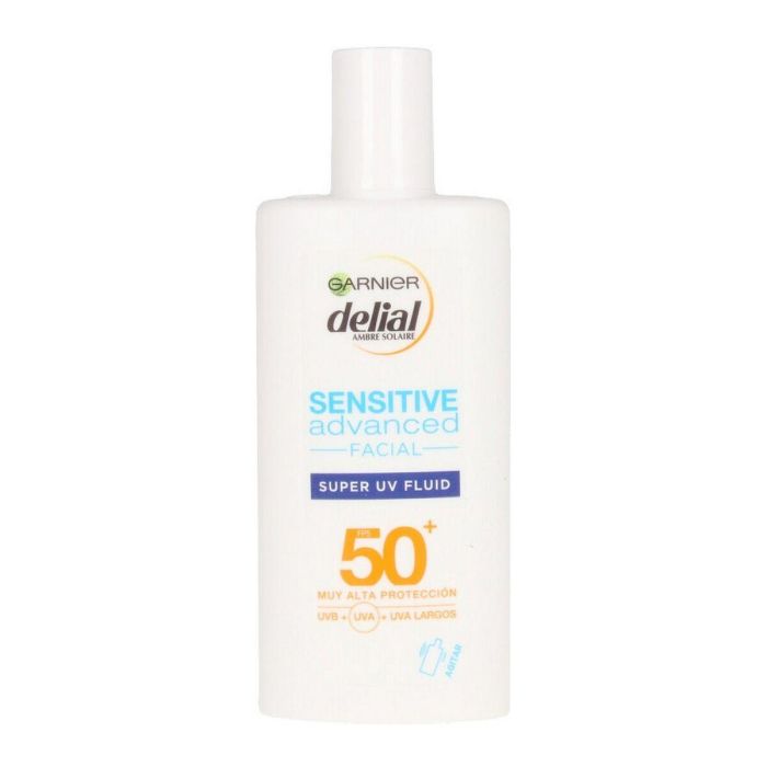 Garnier Delial Sensitive Advanced Súper UV Fluid Protector Solar Facial SPF50+ con Ácido Hialurónico y Ceramida 30ml