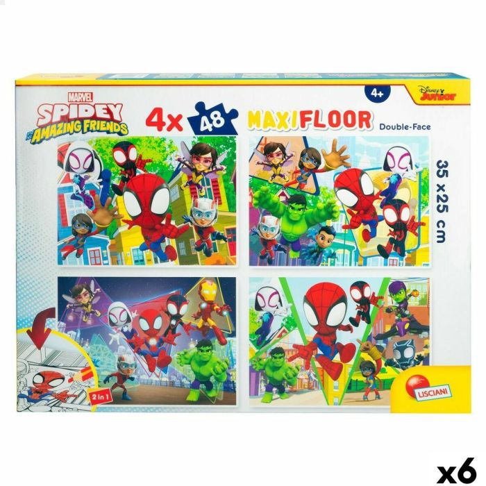 Set de 4 Puzzles Spidey 35 x 1,5 x 25 cm 48 Piezas (6 Unidades) Set de 4 Puzzles Spidey 35 x 1,5 x 25 cm 48 Piezas (6 Unidades)