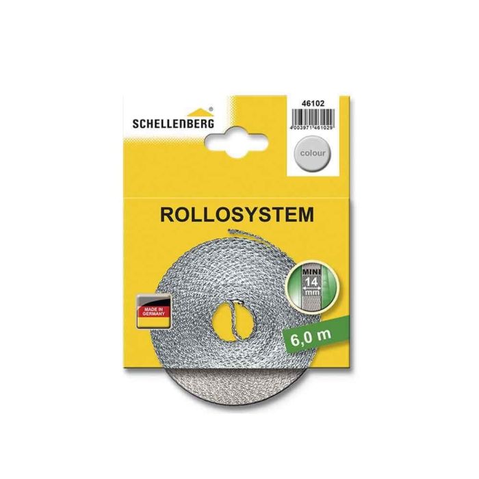 Schellenberg Cinta de persiana gris 14 mm x 6 m Nylon Schellenberg Cinta de persiana gris 14 mm x 6 m Nylon