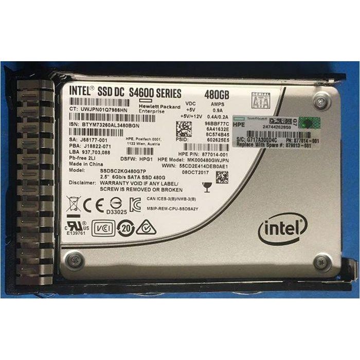 Hewlett Packard Enterprise Disco Duro de Estado Sólido 480GB 2.5" SATA III MU SFF SC 1