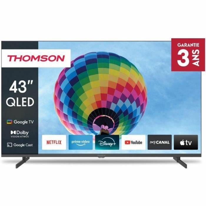 Thomson 43QG4S14 Televisor Smart TV QLED 4K UHD de 43 pulgadas (109 cm) con Google TV y HDR 10, HDMI 2.1