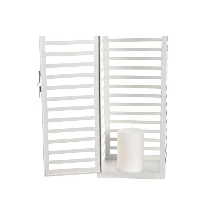 Farola Mediterraneo DKD Home Decor Blanco 17 x 44 x 17 cm Set de 2 1