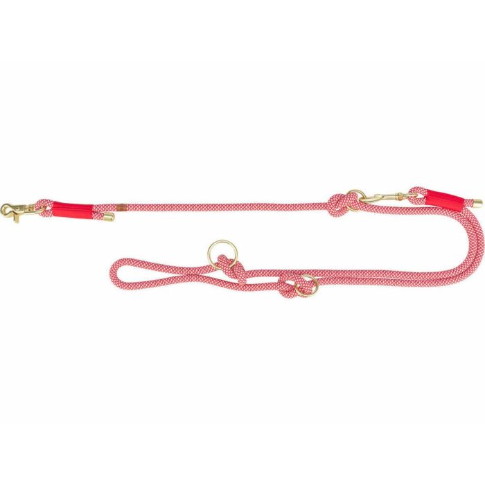 Ramal ajustable para perro Trixie Soft Rope Rojo Crema XS S XS/S