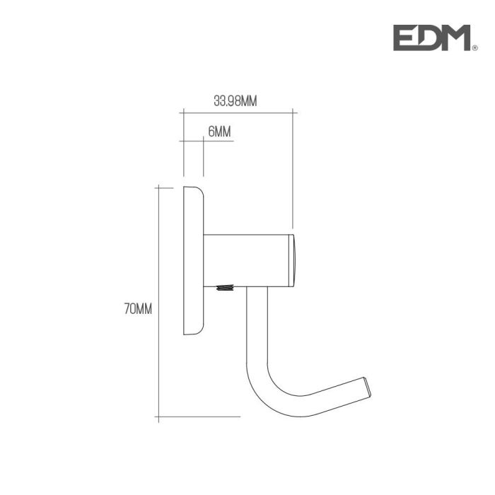 Percha doble cromada edm 1