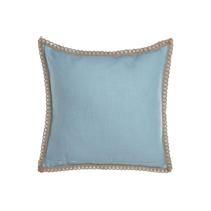 DKD Home Decor Cojin Mediterraneo Azul Natural 10 x 45 x 45 cm (2 Unidades)