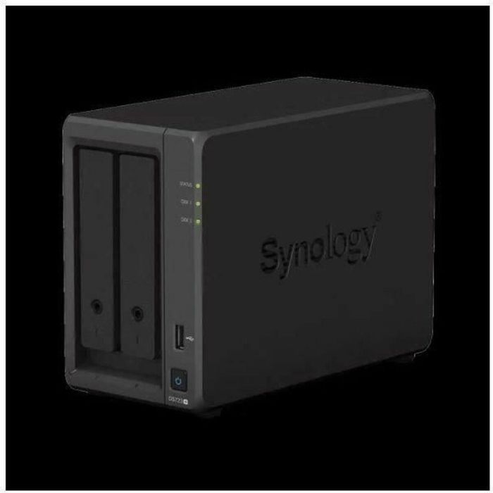 Synology DS723+ R1600 NAS de 2 Bahías Ryzen Embedded, 2GB DDR4, 2x GBE, 1x USB 3.2, 2x M.2