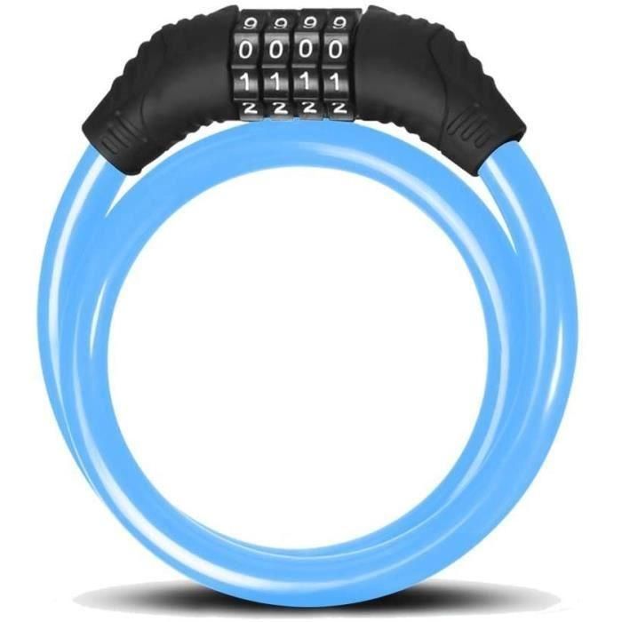 Scooter y bicicleta anti -theft - Beepper - Cable de 60 cm - Código de 4 -dígito - Azul 1 Scooter y bicicleta anti -theft - Beepper - Cable de 60 cm - Código de 4 -dígito - Azul 1