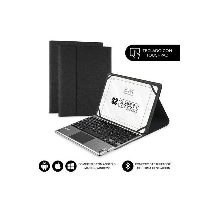 SUBBLIM Funda con Teclado Bluetooth Touchpad KeyTab Pro 9,6" a 10,8" TOUCHPAD Negra 0 SUBBLIM Funda con Teclado Bluetooth Touchpad KeyTab Pro 9,6" a 10,8" TOUCHPAD Negra 0