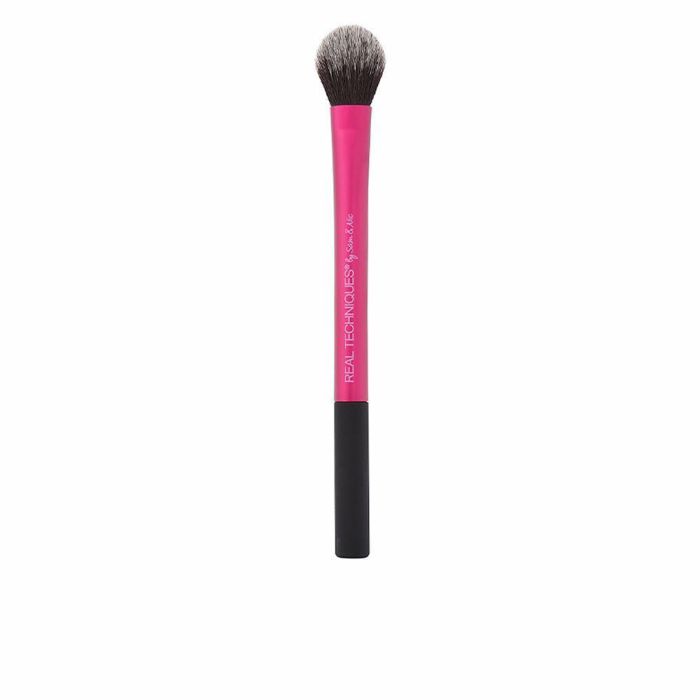 Real Techniques Brocha de Maquillaje SETTING Brush para Fijar Polvos, Coloretes e Iluminadores, Fibras UltraPlush, Vegana, 1 unidad