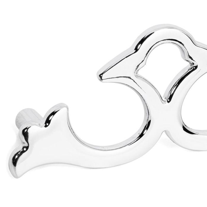 Trentadue Tirador de Mueble Modelo Cassi, Zamak, Acabado Cromo, Distancia entre Agujeros 64mm 2