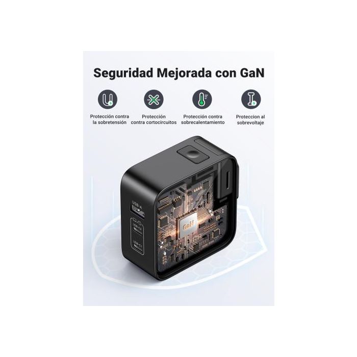 Ugreen 65W Nexode Gan Auriculares, Teléfono Móvil, Portátil, Reloj Inteligente, Tableta Gris Usb Carga Rápida Interior 6 Ugreen 65W Nexode Gan Auriculares, Teléfono Móvil, Portátil, Reloj Inteligente, Tableta Gris Usb Carga Rápida Interior 6