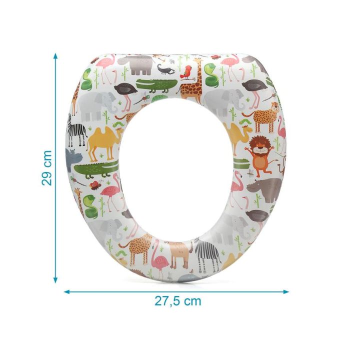 KioKids Reductor WC Asiento de Inodoro Acolchado 'Selva' para Niños +12 Meses - Cómodo, Higiénico, Resistente, Multicolor 2