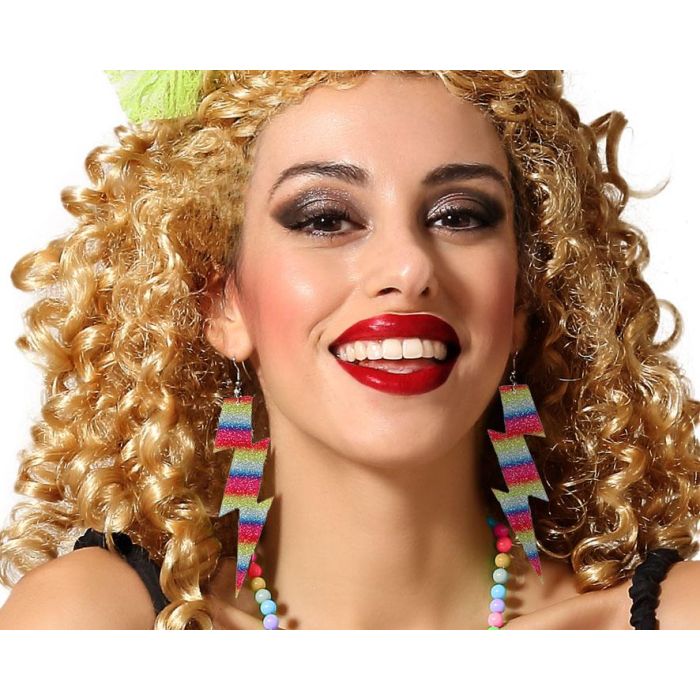 Pendientes Multicolor Brillante en Forma de Rayo para Mujer Adulto 0 Pendientes Multicolor Brillante en Forma de Rayo para Mujer Adulto 0