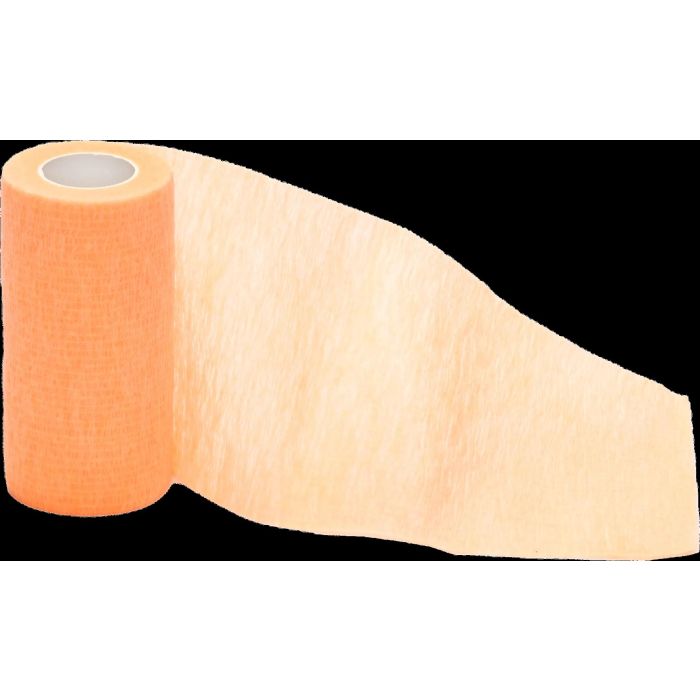 Covetrus Ligadura Cohesiva 10 cm x 4,5 m Autoadherente, Flexible, Transpirable, Sin Látex - Naranja