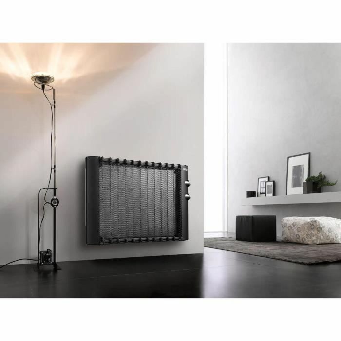 Delonghi HMP1500 Panel Radiante MICA 1500 W / 750 W con Termostato de Ambiente Negro 1