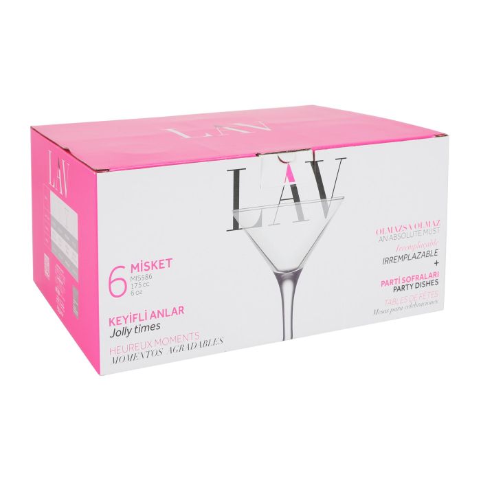Lav Set 6 Copas Coctel Misket 175 cc (4 Cajas)