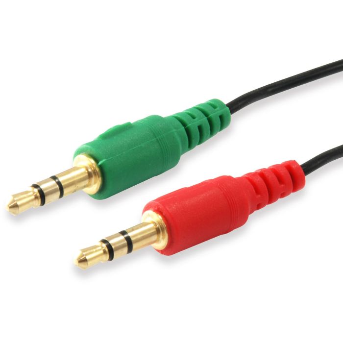 Equip Cable Divisor Audio Jack 3.5 mm Hembra a 2 Macho Negro 130mm 4