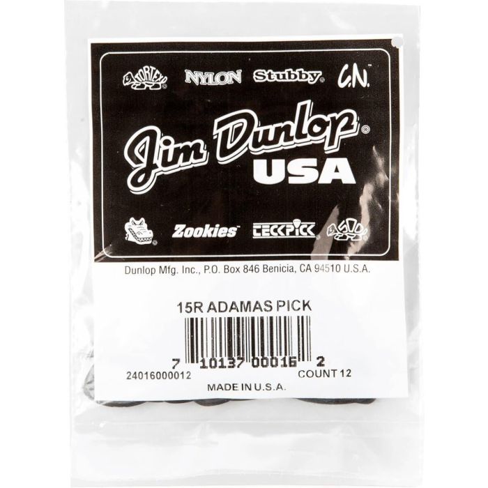Dunlop Púas Adamas Graphite Pack 12 Unidades 2 Mm 3 Dunlop Púas Adamas Graphite Pack 12 Unidades 2 Mm 3