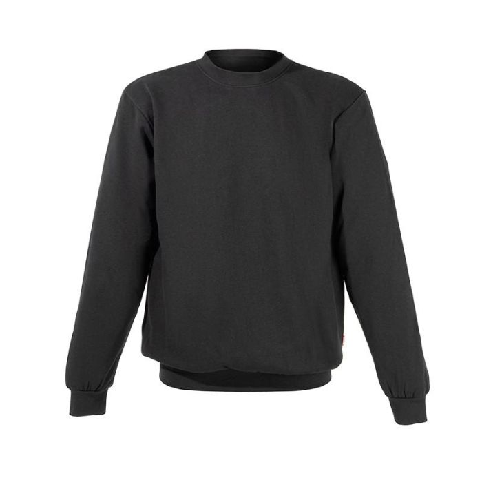 DUVER 105701 Sudadera Unisex Cuello Redondo Felpa Perchada 65% Poliéster 260g/m² para Uniforme Laboral Negro XL 2