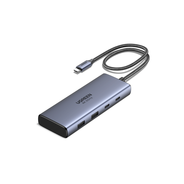 Ugreen 7-In-1 Usb-C Hub Cm498 Acoplamiento Base Gris 0 Ugreen 7-In-1 Usb-C Hub Cm498 Acoplamiento Base Gris 0