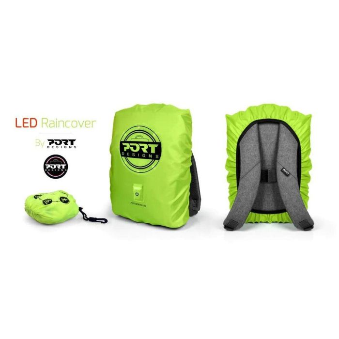 Port Designs POR1685165592336 Funda Lluvia Universal con LED Recargable para Mochilas hasta 25L / Portátiles 14-15.6 pulgadas 5 Port Designs POR1685165592336 Funda Lluvia Universal con LED Recargable para Mochilas hasta 25L / Portátiles 14-15.6 pulgadas 5