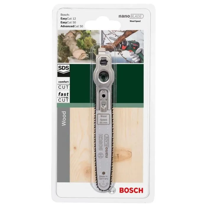 Bosch NANOBLADE WOOD SPEED 65 Cuchilla NanoBlade para EasyCut 12/50, Advanced Cut 50 - Tecnología Micro Sierra, Sin Vibración 1