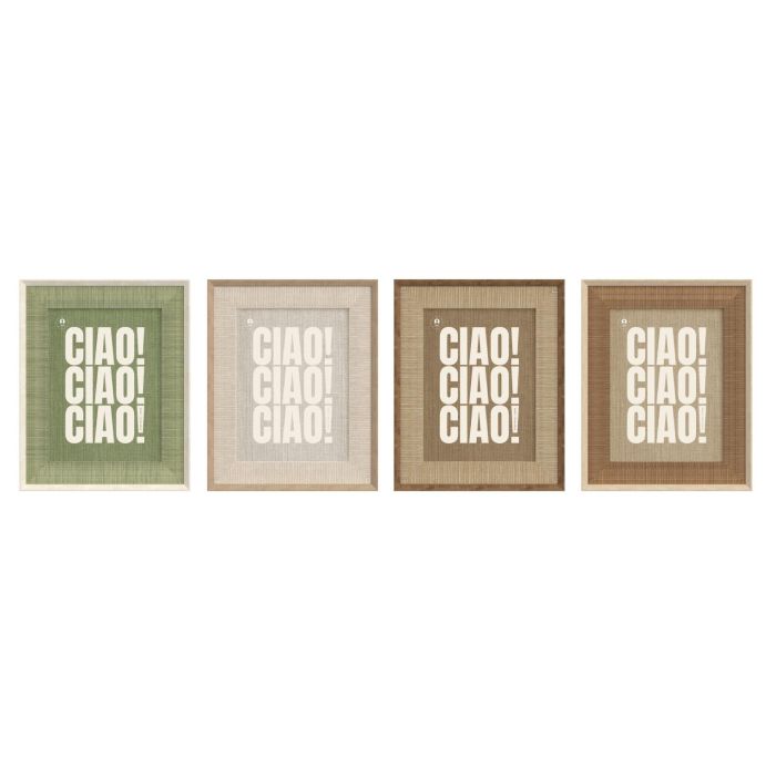 DKD Home Decor Marco de Fotos Urban 15x20 cm Ps Cristal Beige Natural (Pack 12 Unidades) 1.7 x 26 x 21 cm