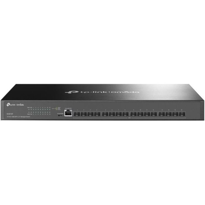 TP-Link SX3016F Omada Switch Gestionado L2+/L3 con 16 Puertos SFP+ y Soporte 10G para Montaje en Rack