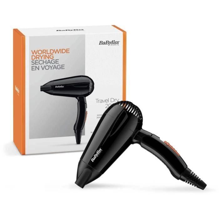 Babyliss 5344E dry 2000 Secador de Pelo de Viaje Compacto con Mango Plegable 1