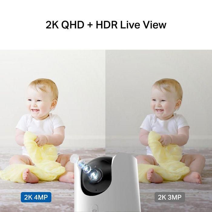 TP-Link Tapo C225 Cámara de Seguridad Wi-Fi Interior Panorámica con Visión Nocturna, Detección IA de Personas y Mascotas, Audio Bidireccional, Visión 2K QHD 9