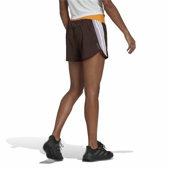 Pantalones Cortos Deportivos para Mujer Adidas Hyperglam Marrón 4 Pantalones Cortos Deportivos para Mujer Adidas Hyperglam Marrón 4