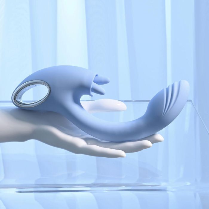 Vibrador Doble Estimulación Evolved Playboy Azul 16 Vibrador Doble Estimulación Evolved Playboy Azul 16