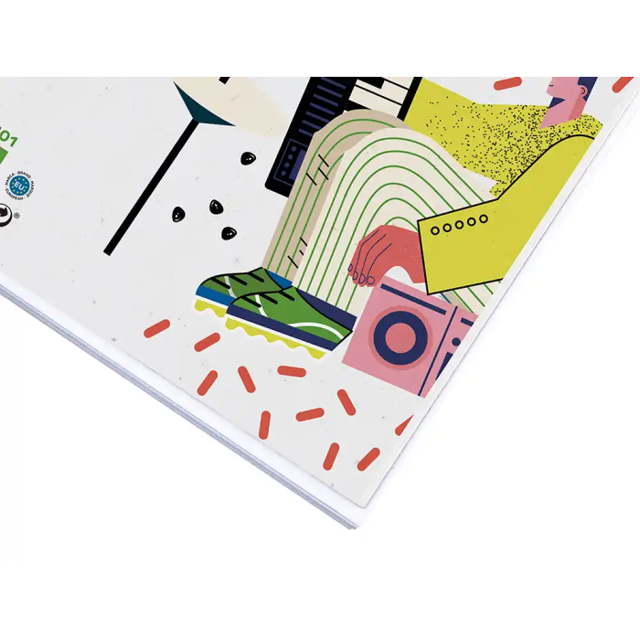 Liderpapel Bloc Música y Canto Din A4, Pentagrama 2mm, Cuadricula 5mm, 24 Hojas 100 g/m2 5