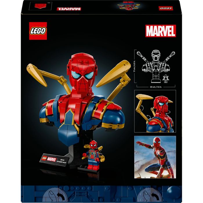 LEGO 76326 Busto de Iron Spider-Man Marvel para Construir y Exponer - Set Coleccionable para Adultos +18 años 7