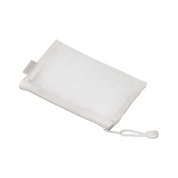 Liderpapel Bolsa Zipper Bag Poliester Transpirable Multiusos Cierre Cremallera DIN A6 Blanco 3