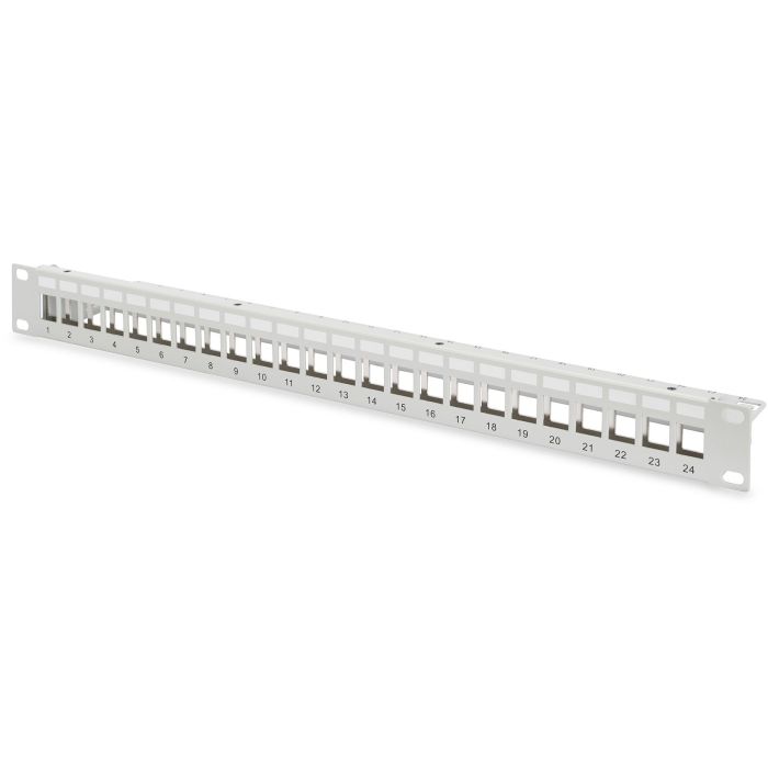 DIGITUS Patchpanel 1HE 24-Port Modular Patchpanel grau 0 DIGITUS Patchpanel 1HE 24-Port Modular Patchpanel grau 0